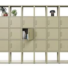 Lockermodul Embru eQ Locker mit offenem Regalsystem