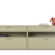 Sideboard Embru eQ Sideboard mit Klappen und offenen Ablagefächern