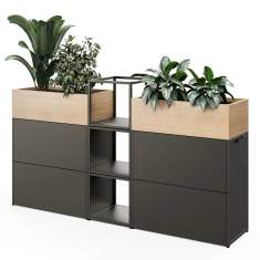 Embru eQ Desk Module in moderner Open-Space-Büroumgebung