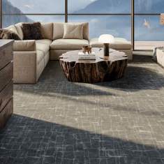 Object Carpet Granite Teppichboden in einem Wohnbereich mit mineralisch anmutender Struktur