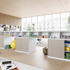 Endless Schiebetürschränke von FM Büromöbel zur flexiblen Büroorganisation