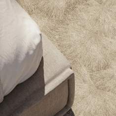 Object Carpet Fossils Teppichboden im Schlafbereich mit organischem, fächerförmigem Muster