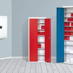 mauser jack mk 280 Universal-Stahlschrank in drei Größen, darunter eine kompakte wandhängende Ausführung