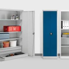 mauser jack mk 420 Universal-Stahlschrank mit Flügeltüren, offenem Regal und optionalem Schubladenblock