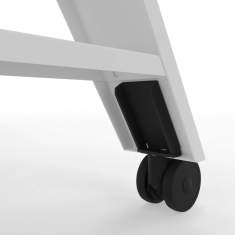 Westermann Products motu A Plus Detail der A-Fuß-Konstruktion mit integrierter Feststellrolle