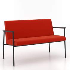 Zweisitzer-Sofa Nowy Styl Ozone mit gepolsterter Sitz- und Rückenfläche sowie schlankem Metallgestell