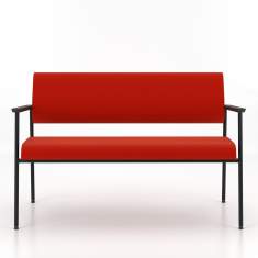Zweisitzer-Sofa Nowy Styl Ozone mit offener Partie zwischen Sitz und Rückenlehne sowie schlankem Metallrahmen