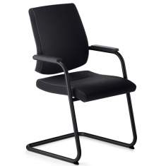 Besucherstuhle schwarz Konferenzstühle Büro Besucherstuhl stapelbar Sedus black dot net Freischwinger