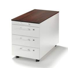 Rollcontainer Büro Büroschrank Rollen Bürocaddy schwarz Bürocontainer, WINI, CONTAINER