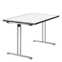 Klapptisch, Platte Kunststoff, Füsse Rundrohr, Brunner, basic