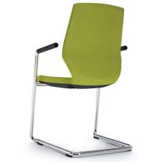Besucherstuhl grün Freischwinger Büro Konferenzstühle, König + Neurath, JET.II Besucherstuhl