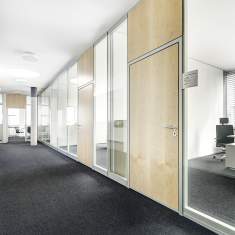 Trennwände Raumteiler Büro Trennwand Glas, König + Neurath, Akustik Trennwandsystem TWO.2.BLOCK