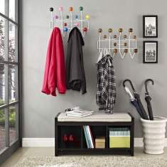 Garderobe Kleiderhaken mit farbigen Holzkugeln vitra, Hang it all