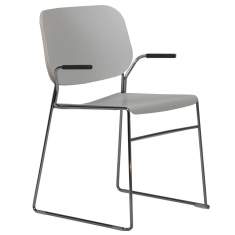 Besucherstuhl grau Besucherstühle günstig Konferenzstühle Cafeteria Stühle, offecct, Lite