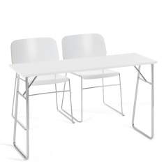Schulungstisch Klapptisch weiss Klapptische, offecct, Lite