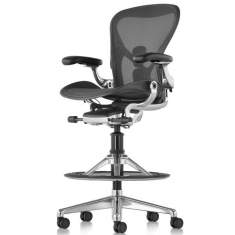 Bürostühle Herman Miller Aeron Hocker schwarz
