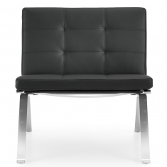 Loungesessel schwarz Büro Clubsessel Design Loungemöbel Leder, Girsberger, Modell 1600