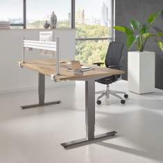 Elektrisch höhenverstellbarer Schreibtisch Büromöbel Schreibtische ergonomisch Holz Metall fm Büromöbel, move 2.0 Sitz-Stehtisch
höhenverstellbar