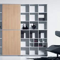 Regalschrank Fächer großes Büroregal weiß, Planmöbel, corpus-c