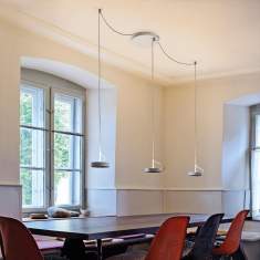 Büro Deckenlampen Design Pendelleuchten weiß Büroleuchten modern Belux, U-TURN Pendelleuchte