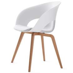 Besucherstuhl weiss Konferenzstühle Holz Cafeteria Stühle, Skandiform, Deli