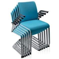 Besucherstuhl blau Besucherstühle Freiscswhinger Konferenzstühle, Steelcase, Eastside