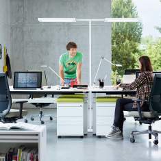 Stehlampe Tageslicht Designer Stehleuchte ergonomische Büroleuchte, Waldmann, LAVIGO