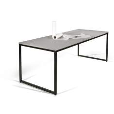 Schreibtisch unterschiedliche Höhen Stehtisch graue  Büro Schreibtische grau Büromöbel modern, KIM, Calma Bürotisch / Stehtisch