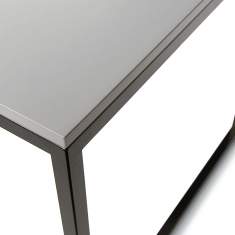 Schreibtisch unterschiedliche Höhen Stehtisch graue  Büro Schreibtische grau Büromöbel modern, KIM, Calma Bürotisch / Stehtisch