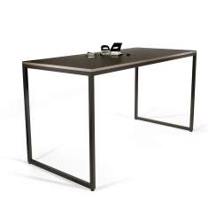 Schreibtisch unterschiedliche Höhen Stehtisch schwarz  Büro Schreibtische grau Büromöbel modern schwarz, KIM, Calma Bürotisch / Stehtisch