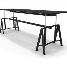 Schreibtisch höhenverstellbar modern große Schreibtische schwarz KIM, Cavaletto Konferenztisch