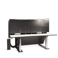 Schreibtisch höhenverstellbar moderne Schreibtische schwarz KIM, Vario Line Leitstellentisch