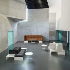 Modulare Sofas  Modulare Sitzgruppen Lounge schwarz Leder banc Loungesystem