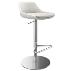 Barhocker grau Leder Barstuhl Brunner crona bar