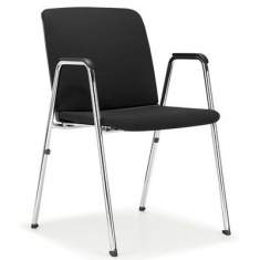 Besucherstuhl schwarz Besucherstühle 4fuß Konferenzstühle stapelbar Konferenzstuhl HAWORTH, Lively Comforto 29
