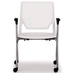 Besucherstuhl weiß Besucherstüle Konferenzstühle mit Rollen fahrbar HAWORTH, Comforto 62