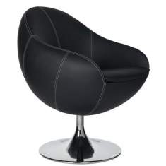 Clubsessel schwarz Loungesessel Säulenfuss Loungemöbel, Johanson Design, comet