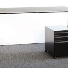 Rollcontainer Büro kleiner Büroschrank schwarz Bürocontainer abschließbar, KIM, Ordine Korpus