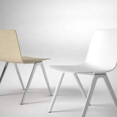 Besucherstuhl Holz Besucherstühle Konferenzstühle ohne Armlehnen Cafeteria Stühle, Brunner, A-Chair 9702
