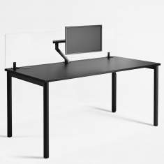 Schwarzer Schreibtisch | Büro Schreibtische schwarz | Büromöbel, Kinnarps, Nano