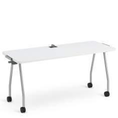 Weißer Schreibtisch auf Rollen Büro kleine Schreibtische mobil, Steelcase, Verb