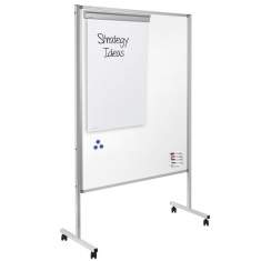 Rollbares Whiteboard Büro Stand Whiteboards auf Rollen, Legamaster, Multiboard XL grey