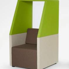 Möbel für Warte und Empfangsbereiche | Loungesofa, König + Neurath, Akustikelement NET.WORK.PLACE PHONEBOX