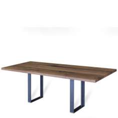 Brauner Schreibtisch Büro kleine Schreibtische Design Holz, Fussgestell Metall IGN. Design., IGN. T.