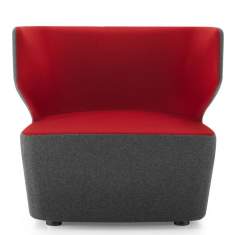 Loungesessel Clubsessel exklusive Design Loungemöbel rot, Girsberger, Pablo