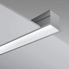 LED Deckeneinbaulampe weiß moderne Bürolampe länglich Lampe, Regent, Channel Deckenleuchte