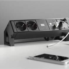 Elektro-Steckdosen Kabelführungen/Elektrifizierungen, BACHMANN, DESK 2