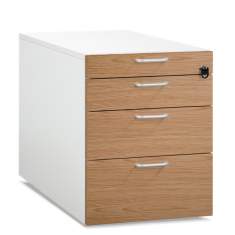 kleiner Büroschrank abschließbar Bürokurpus Schreibtisch Leuwico, desk add Container