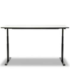 Elektrisch höhenverstellbarer Schreibtisch Büromöbel Schreibtische weiß  KIM, SEMPLICE LITE Sitz/Steh-Bürotisch
höhenverstellbar
Kabelwanne