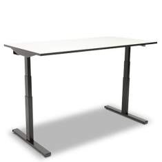 Elektrisch höhenverstellbarer Schreibtisch Büromöbel Schreibtische weiß  KIM, SEMPLICE LITE Sitz/Steh-Bürotisch
höhenverstellbar
Kabelwanne
